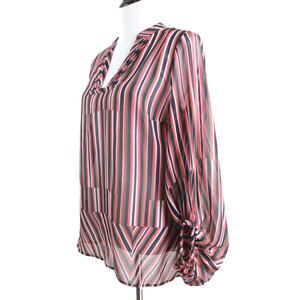 Cabi Size S Ultimate Blouse Striped 3/4 Balloon Sleeve Tunic Top 5519